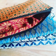 Load image into Gallery viewer, Recycled Sari Make Up Bag
